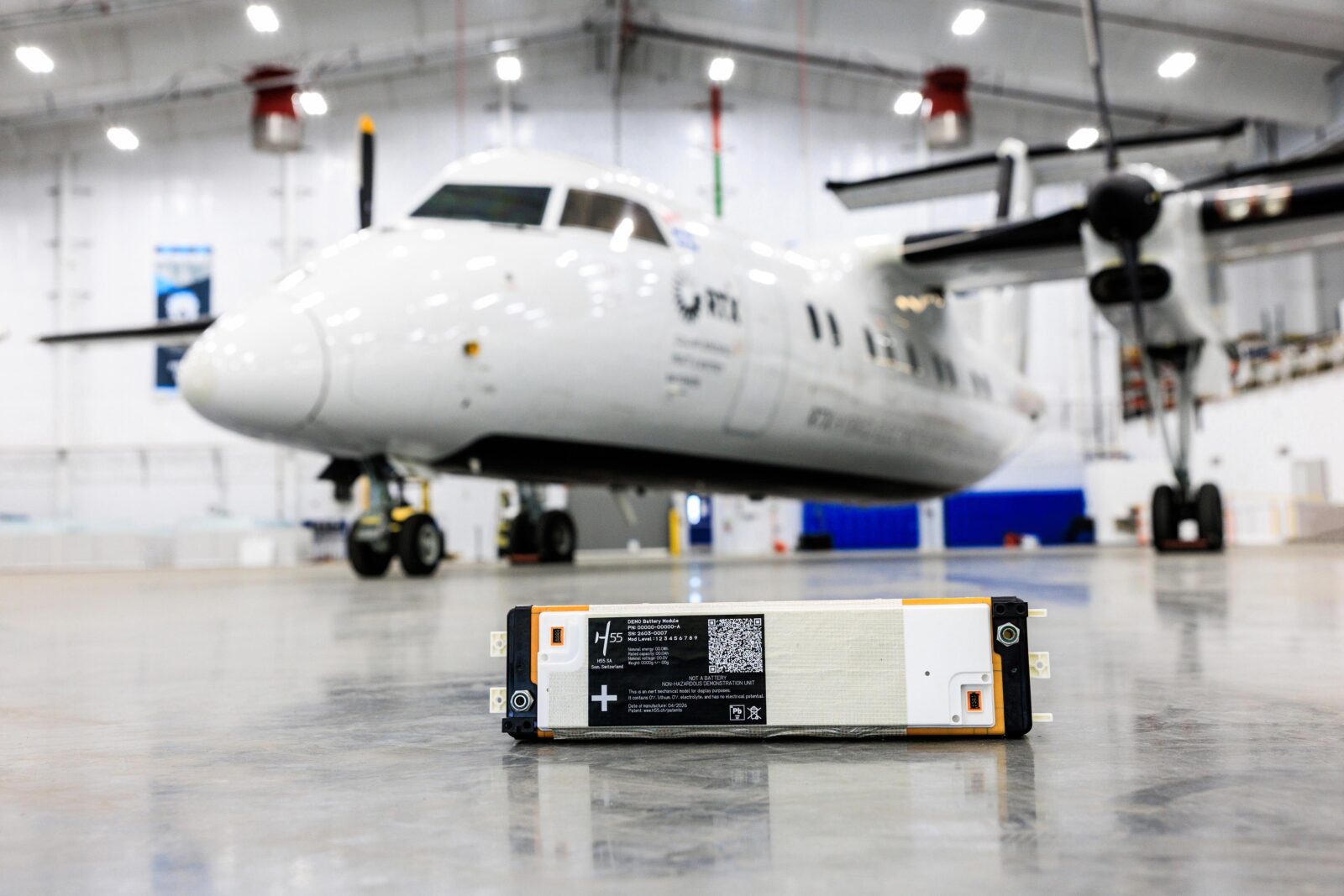 H55 Adagio Battery Modules in Pratt & Whitney Canada Hangar ©RTX
